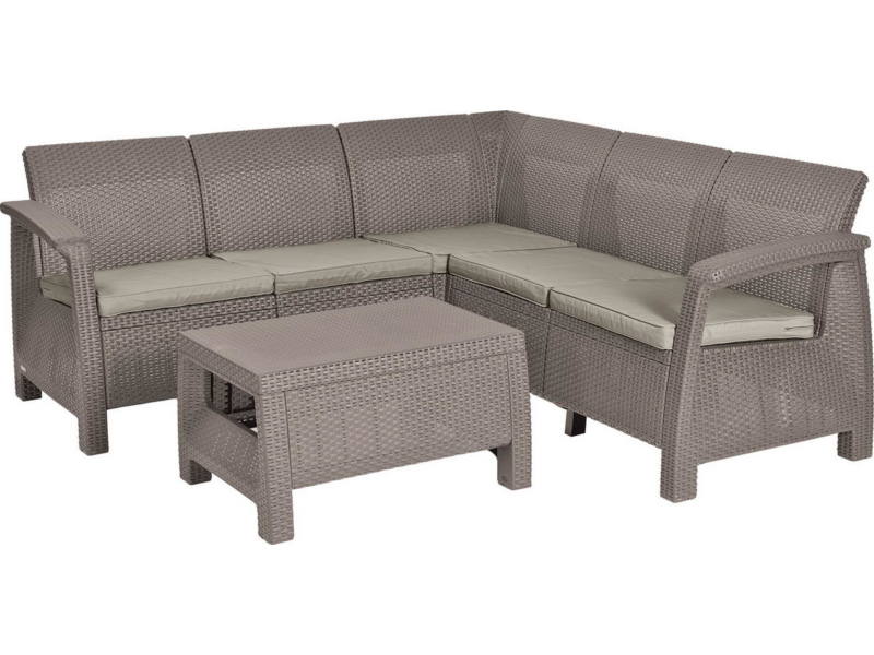 Corfu Relax m�anyag sarok garnit�ra cappuccino - homok